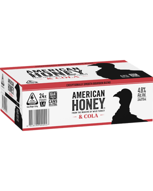 Wild Turkey American Honey Liqueur & Cola Cans 375ml  24 Case