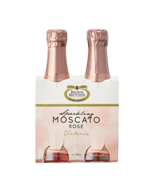 Brown Brothers Sparkling Moscato Rosa Bottles 200ml  4 Pack