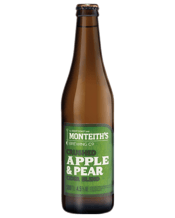 Monteith's Apple & Pear Cider 500ml  Bottle