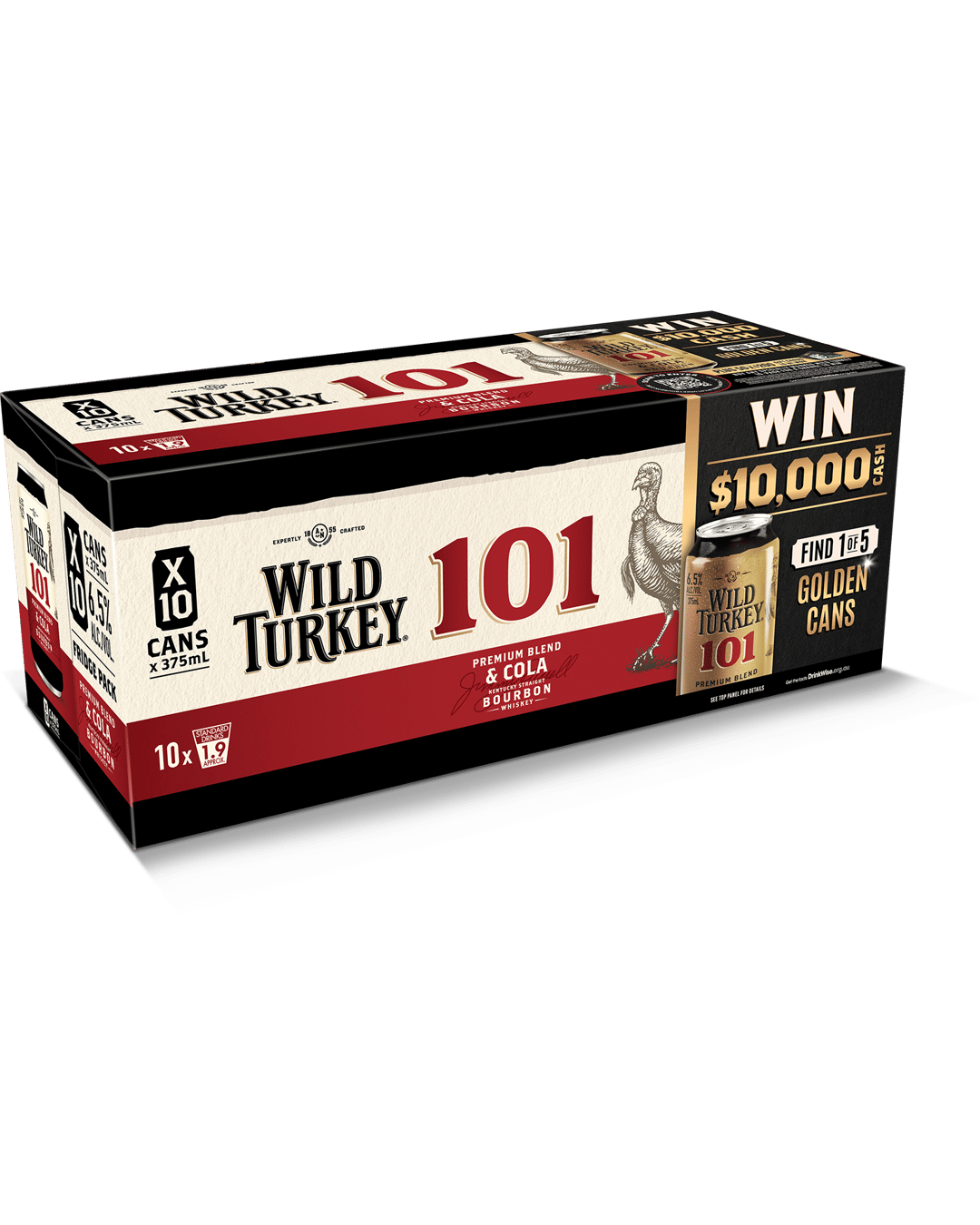 Buy Wild Turkey Bourbon & Cola Cans 10 Pack + 2 Bourbon & Dry Cans online with (sameday FREE