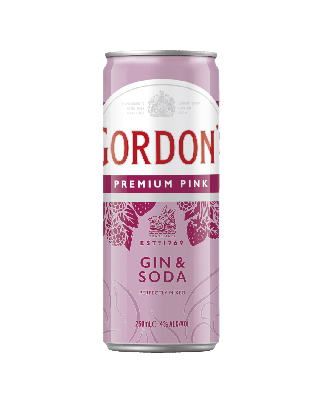 Gordon's Premium Pink Gin & Soda Cans 250mL