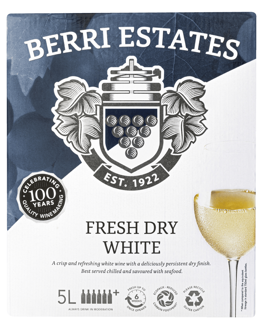 Berri Estates Fresh Dry White Cask 5L
