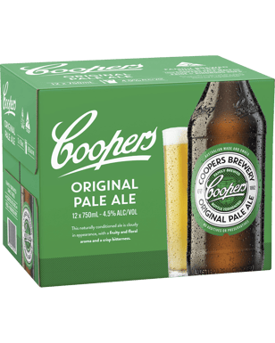 Coopers Original Pale Ale Longneck 750ml  12 Case