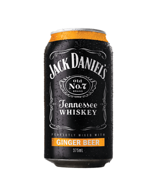 Jack Daniel's Tennessee Whiskey & Ginger Beer Cans 375ml  Can