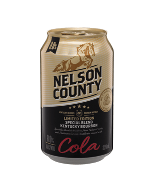 Nelson County Bourbon & Cola 8% Cans 10 Pack 320ml  Can