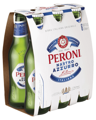 Peroni Nastro Azzurro Bottles 330ml  6 Pack