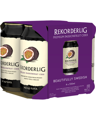 Rekorderlig Premium Passionfruit Cider Can 330ml  Can