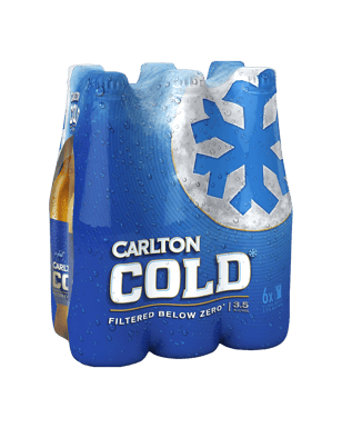 Carlton Cold Cold Bottles 355ml  Bottle