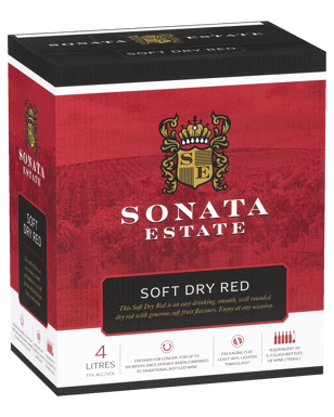 Sonata Estate Soft Dry Red Cask 4l  Each