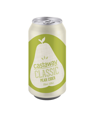 Castaway Classic Pear Cider Cans 10 Pack 375ml  Can