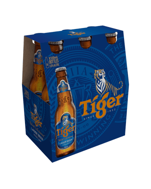 Tiger Asian Lager Bottles 330ml  6 Pack