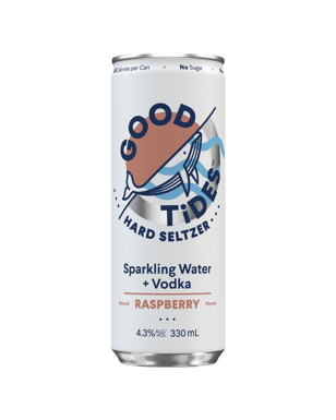 Good Tides Hard Seltzer Raspberry 4.3% 330ml  Can