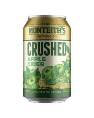 Monteith's Crushed Apple Cider Cans 10 Pack 330ml  Can