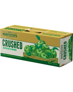 Monteith's Crushed Apple Cider Cans 10 Pack 330ml  Can
