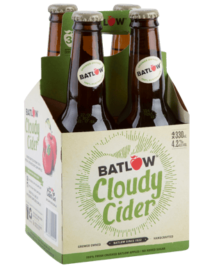 Batlow Cloudy Apple Cider Bottles 330ml  Bottle