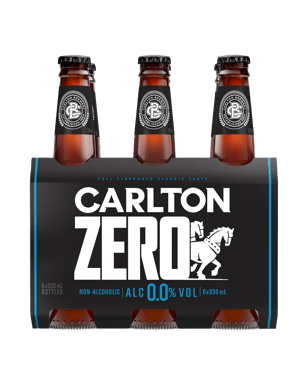 Carlton Zero Zero Non Alcoholic Beer Bottles 330ml  Bottle