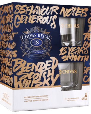 Buy Chivas Regal 18 Year Old 2 Glass Gift Pack 700ml