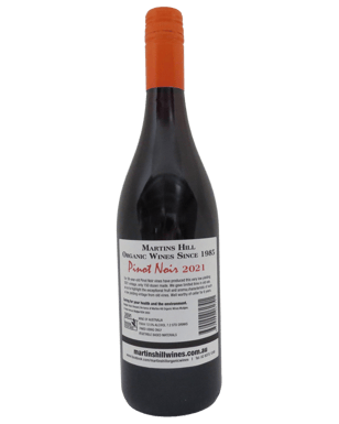 Martins Hill Organic Pinot Noir  Bottle