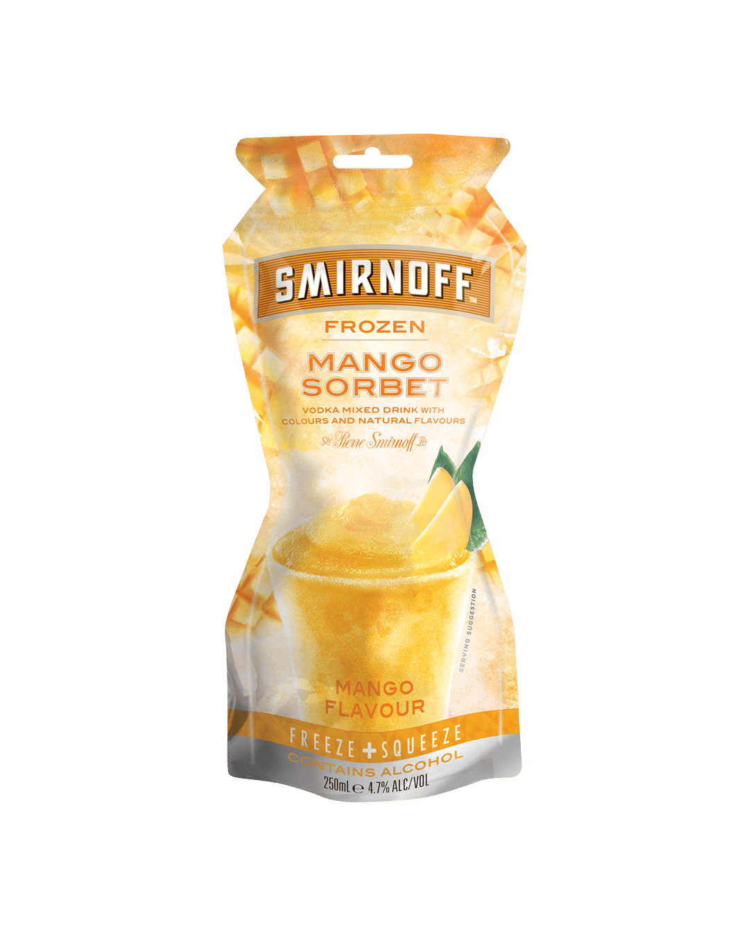 Buy Smirnoff <b>Frozen</b> <b>Mango</b> Sorbet Pouch. smirnoff slush pouch. 