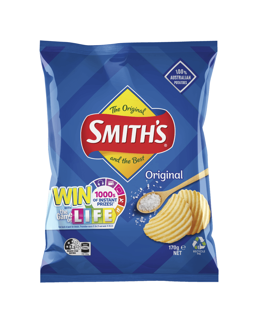 Buy Smiths Crinkle Cut Chips Cheese & Onion 170g online with (same-day ...