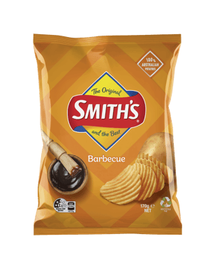 Smiths Crinkle Cut Barbecue Chips 170g  Pack