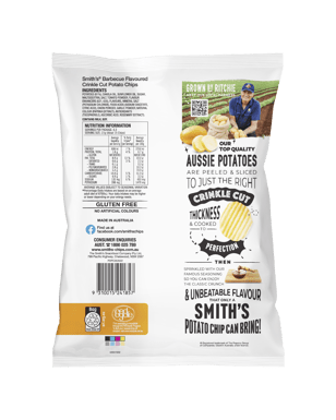 Smiths Crinkle Cut Barbecue Chips 170g  Pack