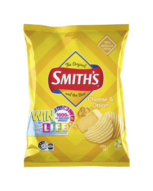 Smiths Crinkle Cut Chips Cheese & Onion 170g  Pack