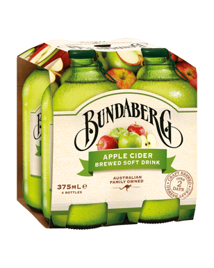Bundaberg Brewed Apple Cider 375ml  4 Pack