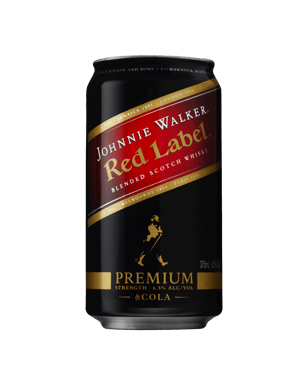 Johnnie Walker Red Label Scotch & Cola Premium Strength Cans 10 P  10 Pack