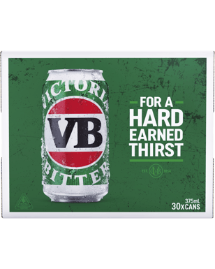 Victoria Bitter 30 Block Cans 375ml  Case