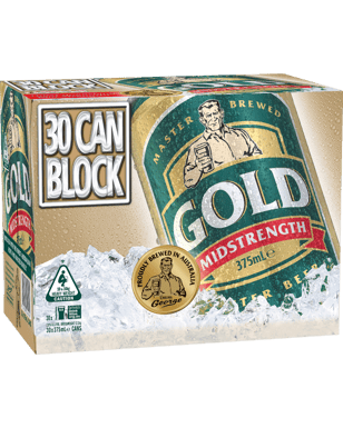 Gold Mid Strength Lager Can 375ml  30 Case