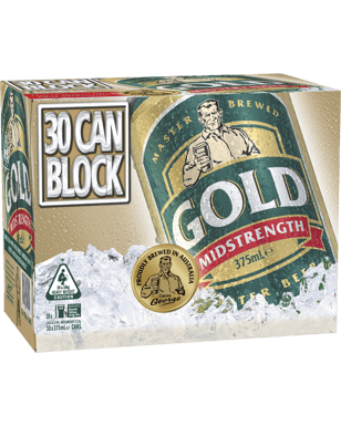 Gold Mid Strength Lager Can 375ml  30 Case