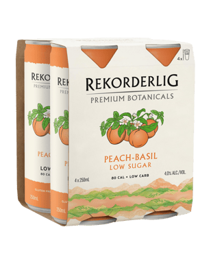 Buy Rekorderlig Botanicals Peach basil Cans 250ml online with