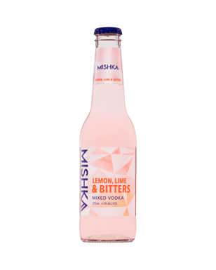 Mishka Vodka Lemon Lime Bitters Bottles 275ml  Bottle