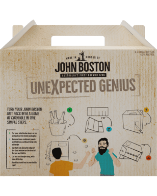 John Boston Unexpected Genius 6 Pack Plus Bonus Glass  Pack
