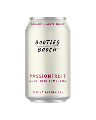 Bootleg Booch Passionfruit Alcoholic Kombucha Cans 330ml  Can