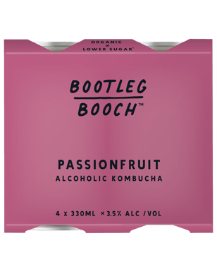 Bootleg Booch Passionfruit Alcoholic Kombucha Cans 330ml  Can