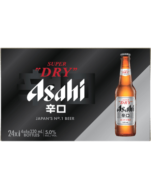 Asahi Super Dry Bottles 330ml  24 Case