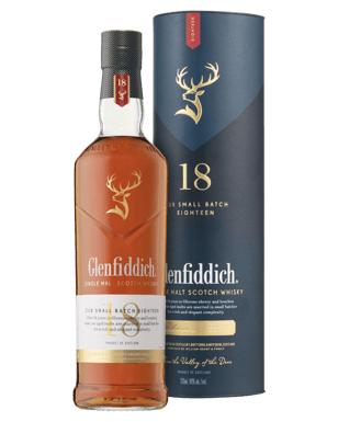 Glenfiddich 18 Year Old Single Malt Scotch Whisky 700ml  Bottle