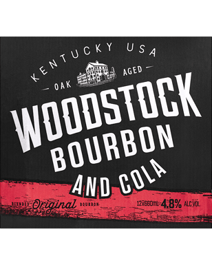 Woodstock Bourbon & Cola 660ml  12 Case