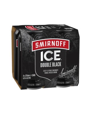 Buy Smirnoff Ice Double Black Cans 6.5% 375ml Online Today | BWS