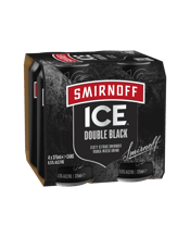 Smirnoff Ice Double Black Cans 6.5% 375ml  4 Pack