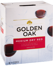 Golden Oak Medium Dry Red Cask 4l  Each
