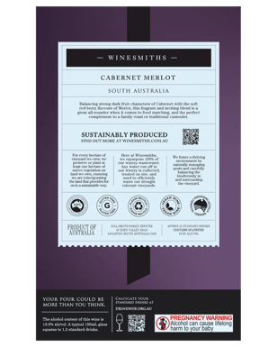 Winesmiths Premium Cabernet Merlot 2l  Each