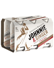 Johnnie Walker & Ginger Cans 375ml  6 Pack