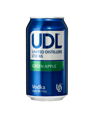 Udl Vodka & Green Apple Cans 375ml  Can