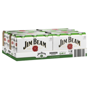 Jim Beam White Label Bourbon & Dry Cans 375ml  24 Can