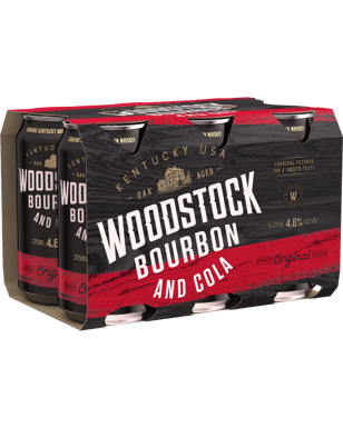 Woodstock Bourbon & Cola 4.8% Cans 375ml  6 Pack