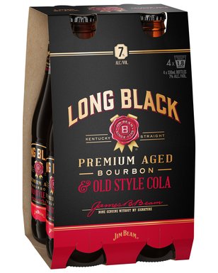 Jim Beam Long Black 330ml  Bottle