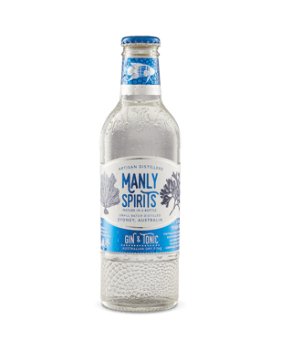 Manly Spirits Dry Gin & Tonic Bottles 275ml  Bottle